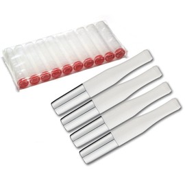 Denicotea 4 x Zigarettenhalter Weiß und Silber Farbe