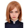 Brown Side Parted Peluca Corta Bob Styling Peluca para Niñas