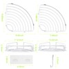 STEUGO 2-Pack Corner Shower with 4 Hooks Adhesive, Bathroom Shower