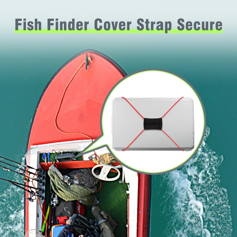 2 Pcs Fish Finder Cover Strap Secure Fishing Graph Cover