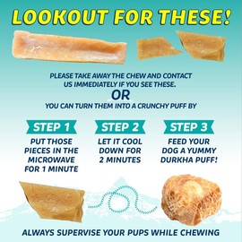 Prime Pet Food Natural Coconut Yak Cheese Chew for Dogs - Long-Lasting, 100% Digestible Treat with Natural Coconut - Choose Dog Size: Medium, Choose Quantty: 5 Chews