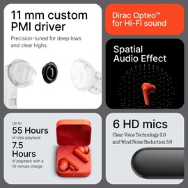 CMF by Nothing Buds 2 Noise Cancelling Wireless Earbuds Bluetooth | 11mm Custom PMI Driver | 48dB Hybrid ANC | Up to 55 Hours of Playtime | 6 HD Microphones | Spatial Audio Effect | IP55 Dustproof