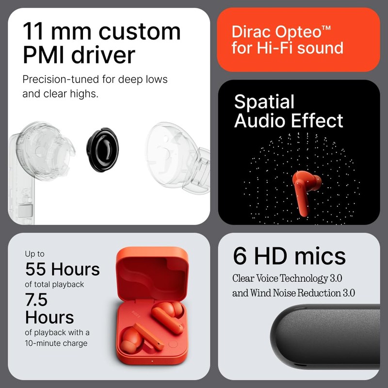 CMF by Nothing Buds 2 Noise Cancelling Wireless Earbuds Bluetooth