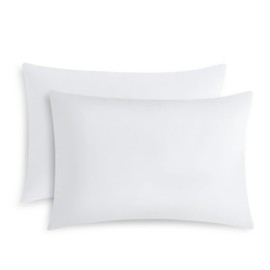 RUIKASI Pillow Cases 2 Pack - White Standard 50x75 cm Pillowcases Set of 2 with Envelope Closure, Pair of Microfiber Plain Pillow Cover, Soft and Wrinkle-free