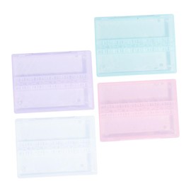 WOONEKY 4pcs Nail Art Tool Boxes Manicure Storage Holders for Organizing Grinding for Home Salon Use