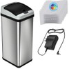 iTouchless Touchless Sensor Kitchen Trash Can, 13 Gallon, Platinum (RXACCF06)