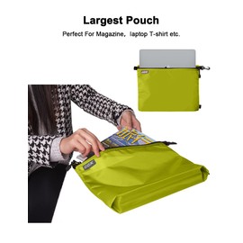 GOX 3 Pack Travel Toiletry Bag for Men Carry On Packing Organizer Zipper Pouch Portable Cosmetic Pouch Accessory Document Electronics (Green)