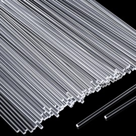 Vicenpal 120 Pieces Clear Acrylic Rods 8 Inch Length 2mm Diameter Acrylic Dowel Rods Round Acrylic Sticks Acrylic Strip for DIY Crafts Party Decorations Gardening