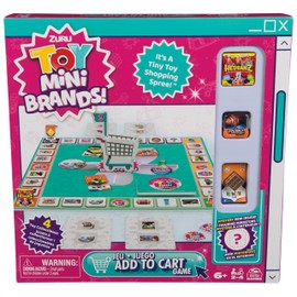 Toy Mini Brands Add to Cart Game with Four Collectible Spin Master Toy Mini Brands Figures, Family Game, Party Game, for Adults and Kids Ages 6+