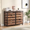 Tribesigns 5-Drawer File Cabinet, Wood Mobile Storage Drawer Unit, Industrial