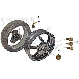 Xfight-Parts Rim Valve 90 Degree Angled Rubber Short Cap Black TR87 Rim Bore 11.5 mm JSD139QMB YYB950QT-2-11003 for Rex RS 450 Off-LIMIT/TRIBAL Scooter Capriolo 50 QM50QT-6A