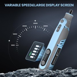 Schtumpa Cordless Rotary Tool Kit, 8V Rotary Tool, 5 Variable Speed, 5000-30000RPM, 2.0Ah Battery, Upgraded Accessories, for Carving, Engraving, Sanding, Polishing, Cutting, Crafts and Pet Nails