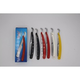 Ali Biyikli 6x TURKISH SEDEF CUT THROAT STRAIGHT RAZOR SHAVETTE USTURA +SHARK SINGLE BLADES