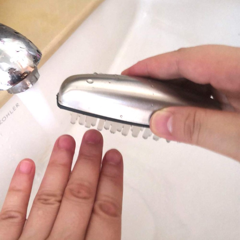 Hand and Nail Brush cleaner,Stainless Steel Soap, fingernail toe Cleaning