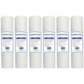 6-Pack Replacement for Watts VIH34APC Polypropylene Sediment Filter - Universal 10-inch 5-Micron Cartridge Compatible with WATTS PREMIER 500223 WH LD WHOLE HOUSE FILTER by IPW Industries Inc