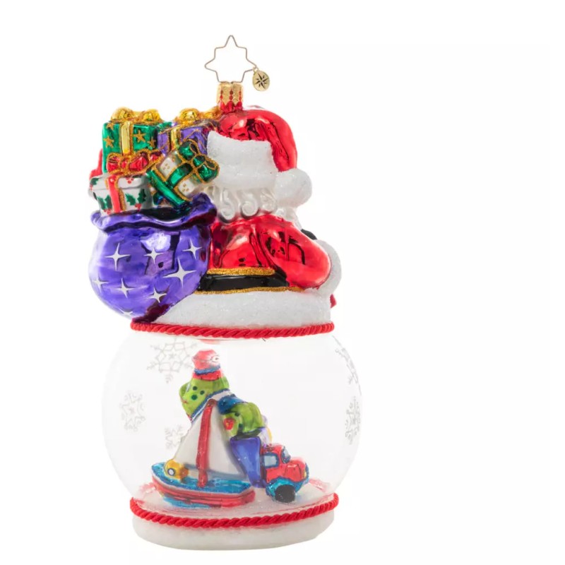 Christopher Radko New Christopher Radko Santa's Magic Snow Globe Ornament