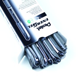 Pentel BL27-AX Energel BL27-A Roller Ball Pen (Medium) - Black (Pack of 12 pens)