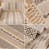 vctops Boho Cotton Linen Sofa Cover with Handmade Tassels Farmhouse