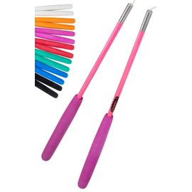 Juggle Dream SuperGlass Diabolo Handsticks Made of Fibreglass Tube and Diabolo Cord - with EVA Foam Handle - Professional Quality Juggling Devices (Pink)