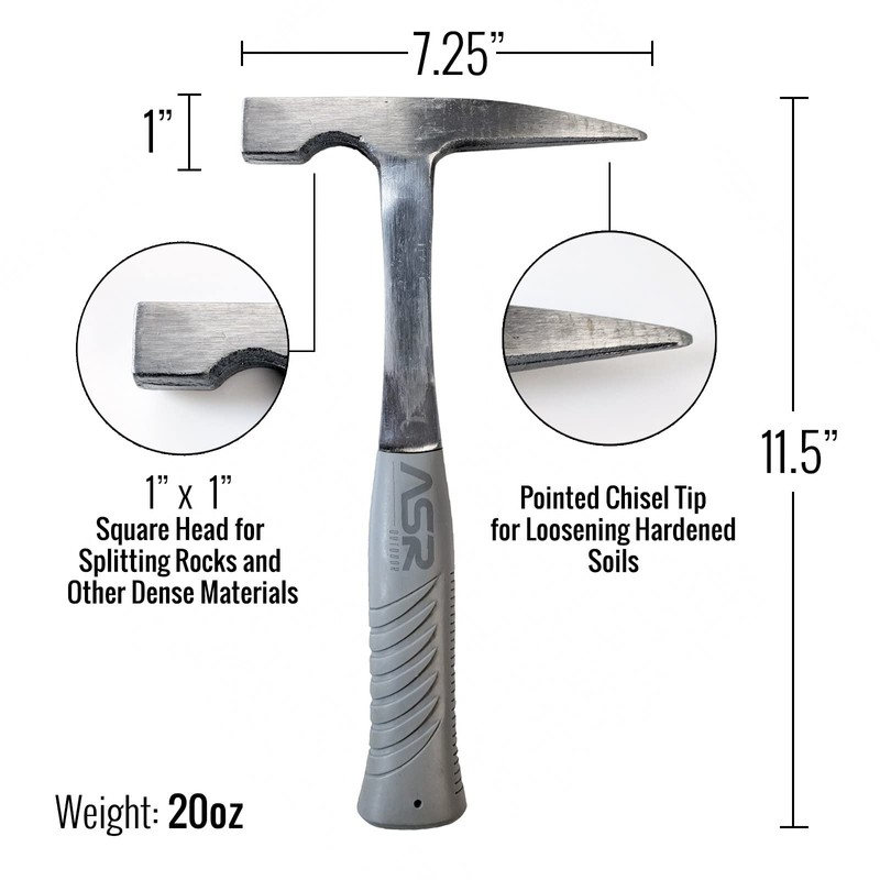 ASR Outdoor 40pc Beginner Rockhounding Equipment Kit with Tool Bag