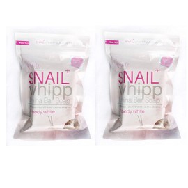 Beauty Vault 2 Bars Snail Whipp Lumina Bar Soap with Snail Serum, 120g Each