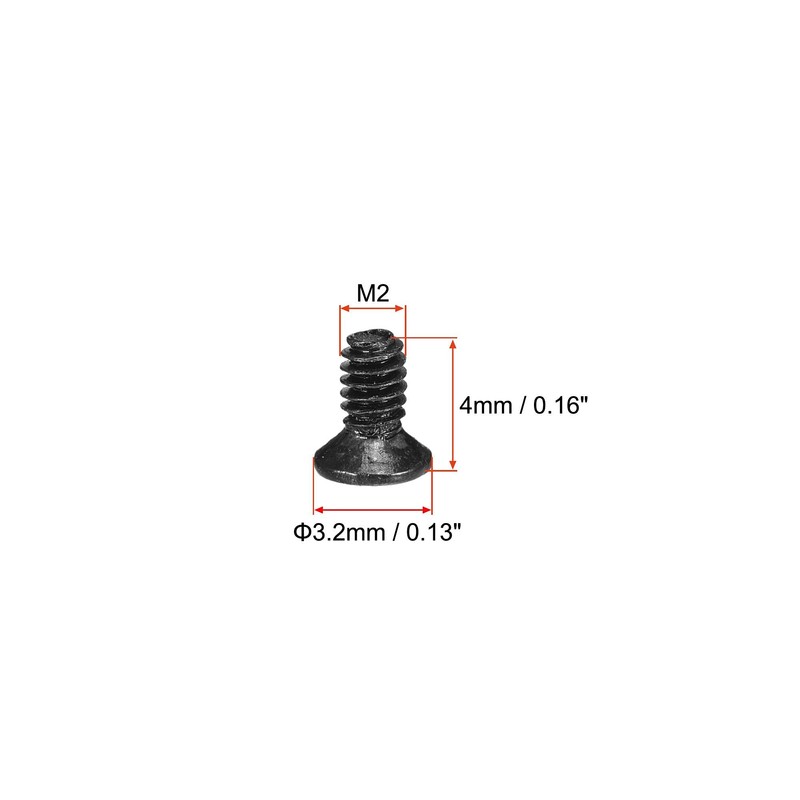 sourcing map M2 x 4 mm Phillips Flat Head Screw
