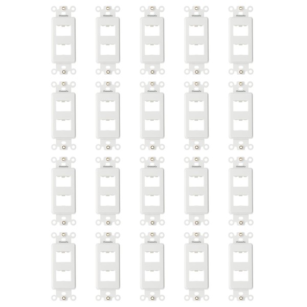 ChaosssCo 2-Port Decorator Insert with Nut, Wall Plate Adapter for