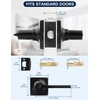 Mengico 5 Pack Privacy Door Handle, Matte Black Keyless Interior
