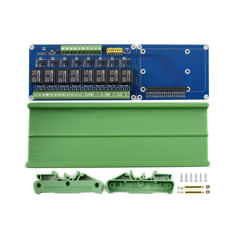 Waveshare Expansion Board 8 Channel Relay Expansion Board 5V Power