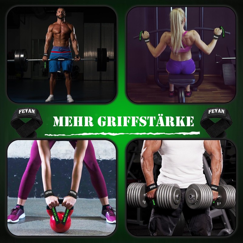 FEVAN Gym Straps, Weightlifting, Powerlifting, Gym, Dead Weight - Lifting