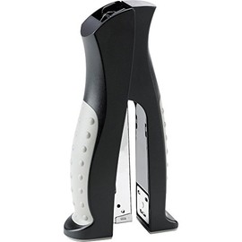 Business Source Vertical Desktop Stapler, Full-Strip, 20 Sheet Capacity, Black