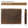 Ringsun Leather Portfolio Organizer with Zipper for Men Women, Leather