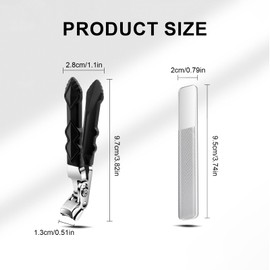 Nail Clippers,Toenail Clippers,Nail Clippers for Men,Toe Nail Clippers,Fingernail Clipper,Proclip Wide Jaw Opening Nail Clippers for Thick Nails,1Set