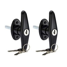 RecPro Truck Cap Lock T-311 Topper Window T Handle for LEER A.R.E. Bauer K127 Key | Tonneau Cap Cover Lock T-311 T-Handle for LEER Century Bauer K127 Cylinder Key (2 Pack)