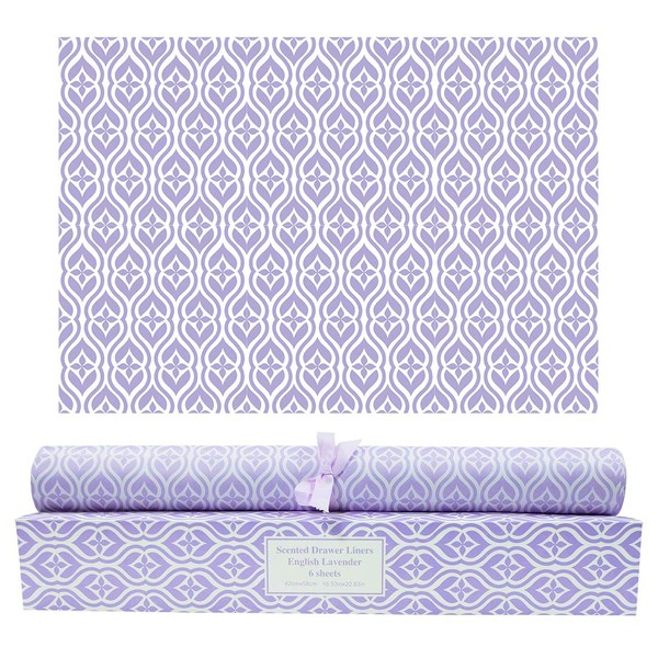 Lavender Scented Drawer Liners, Scent Paper Liners for Drawers, Dresser