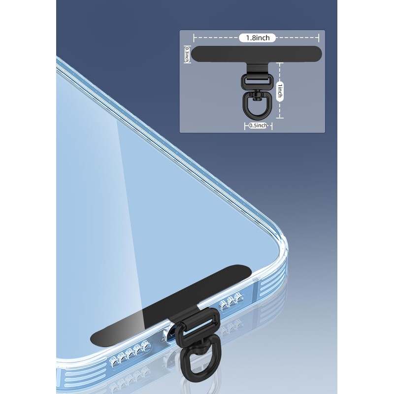 ZXZone Metal Phone Tether Tab, Anti-Scratch, Metal Phone Patch, Universal