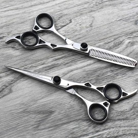 Professional Haircutting Scissors Kit – 6.5 inch Razor Edge Barber Scissor, Japanese Haircutting Scissors and Thinning Shears for Men, Women & Kids, Salon and Home Hair Cutting Set