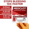 MEDCLOT Hemostatic Gauze-Kaolin Hemostatic Dressing Stops Bleeding Fast-Sterile&Compact for Everyday