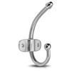com-four® 2 x Wall Coat Hooks, Double Metal Wall Hooks