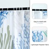 Tritard Extra Long Nautical Coastal Shower Curtain Starfish Seashell Coral