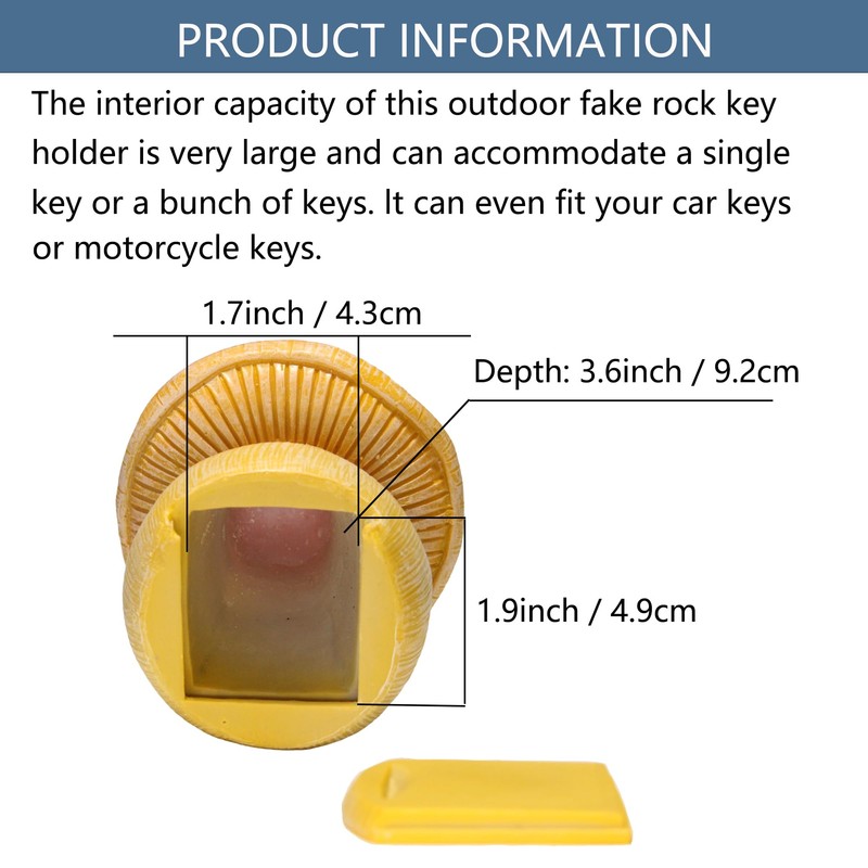 Red Mushroom Key Hider Box, Weatherproof Resin Spare Key Holder