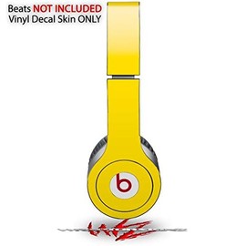 Skin Decal Wrap Works with Original Beats Solo HD Headphones Solids Collection Yellow Skin Only (Headphones NOT Included)