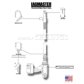 Lagmaster Pole Replacement Head (welded)  Electrical HVAC Ceilings