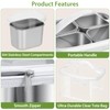 Snackle Box Container, 8 Stainless Steel Compartments with Individual Lids