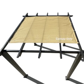 Alion Home Outdoor Pergola Sun Shade Cover Cloth Patio Canopy HDPE Permeable with Grommets (10' x 6', Sand)