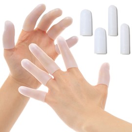 MARU9.TOKYO Finger Sack, Finger Protection Doctor, Prevents Rough Hands, Sports Finger Protection, Hand Eczema, Cracks, Arthritis, Delivery Support, Sorting, Finger Gloves, Water Work, Dishwashing, White, 4 Pieces Short (16 Pieces Long)