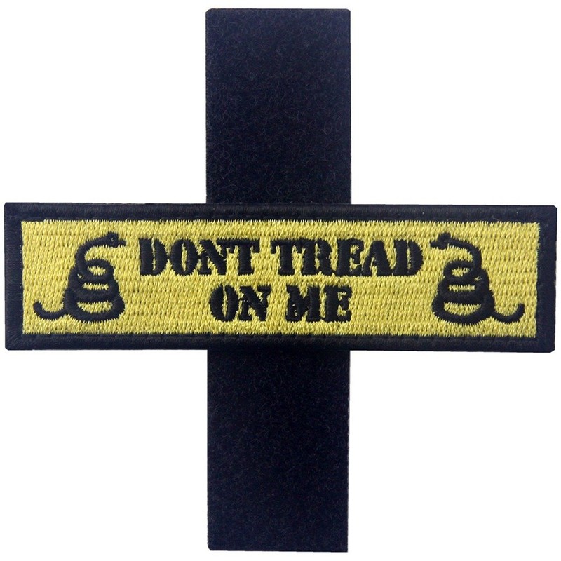 Tactical Don't Tread On Me Milltary Embroidered Applique Morale Hook