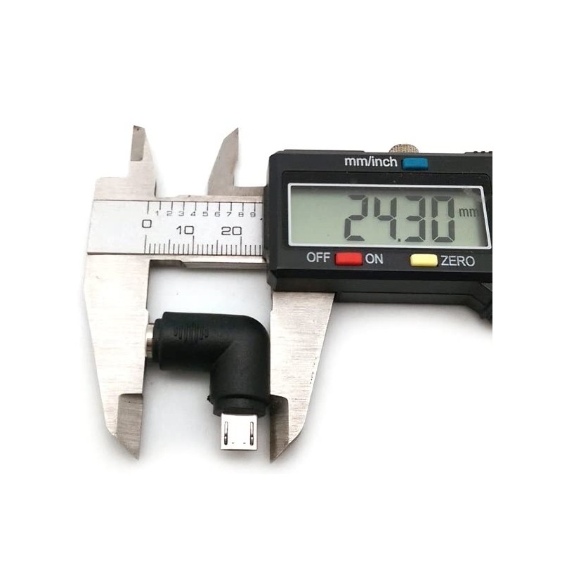 Sound Wave Micro USB L-Shape DC5521 Converter Adapter, Male to