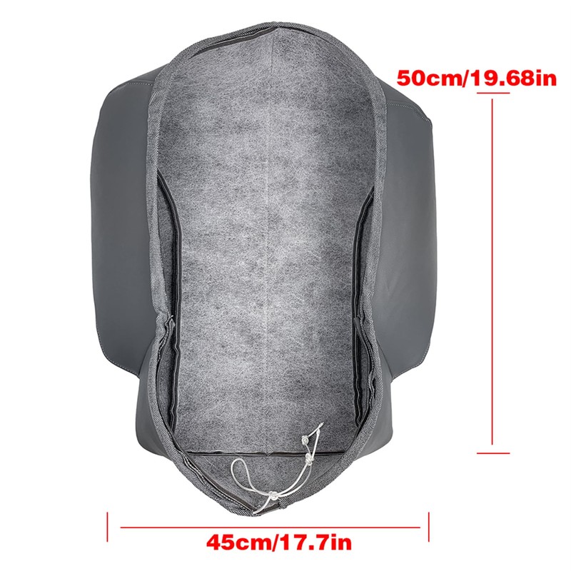 WFLNHB Artificial Leather Front Driver Side Bottom Seat Cover Gray