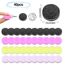 40pcs Biscuit Stress Relief Toy, Ultra-Soft Squishy Fidget Toys, Kawaii Dessert Decompression Venting Sensory Toys, Cute Biscuit Anxiety Relief